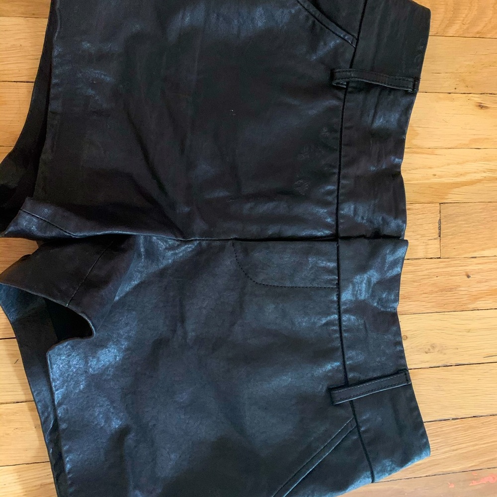 Leather shorts
